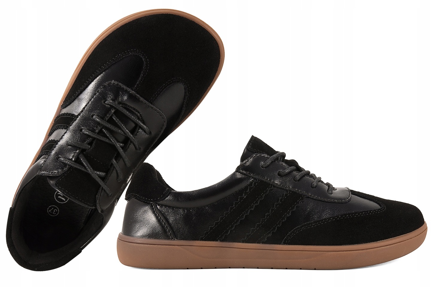 Potocki 26-19504BK Barefoot Dámské Kožené Polobotky Casual černé 39