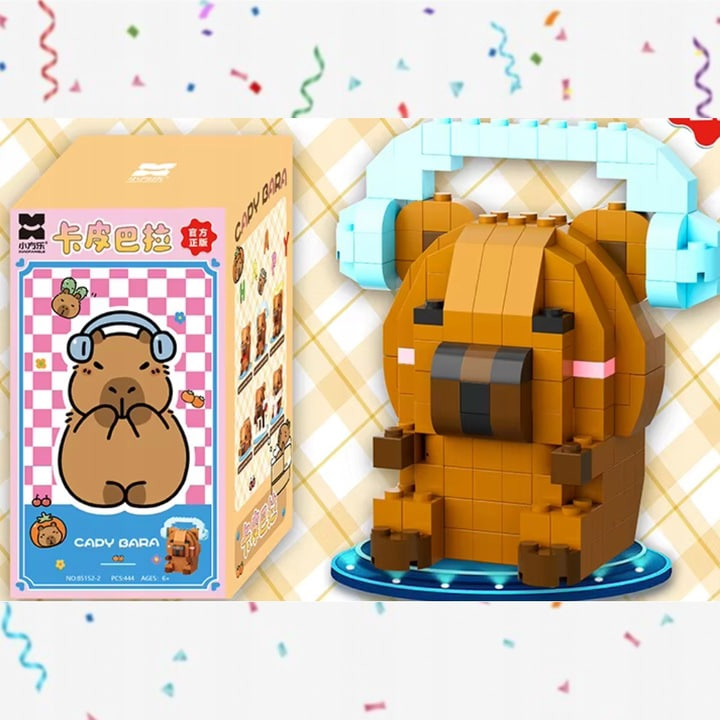 KLOCKI CAPYBARA ZESTAW KLOCKÓW KLOCKI KAPIBARA Z ŻÓŁWIEM DO ZBUDOWANIA 1SZT