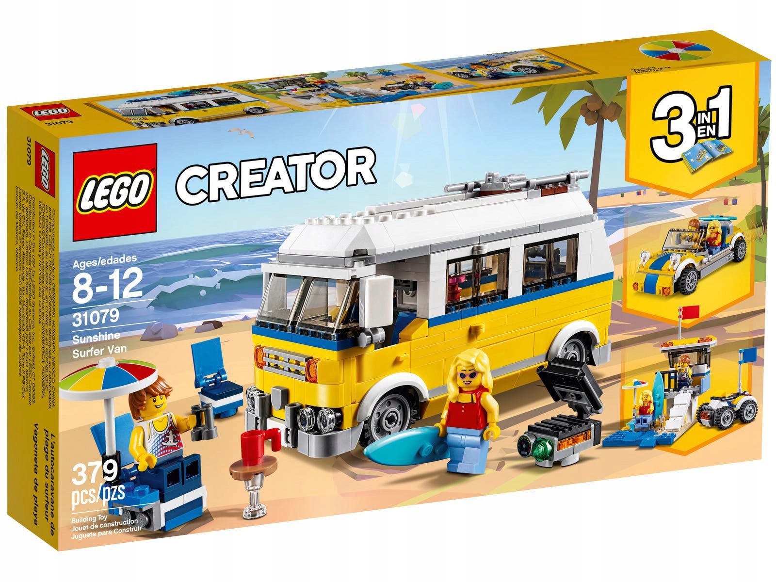 Lego Creator 3v1 31079 Van surfařů Stavebnice Kamper Pláž Surfování