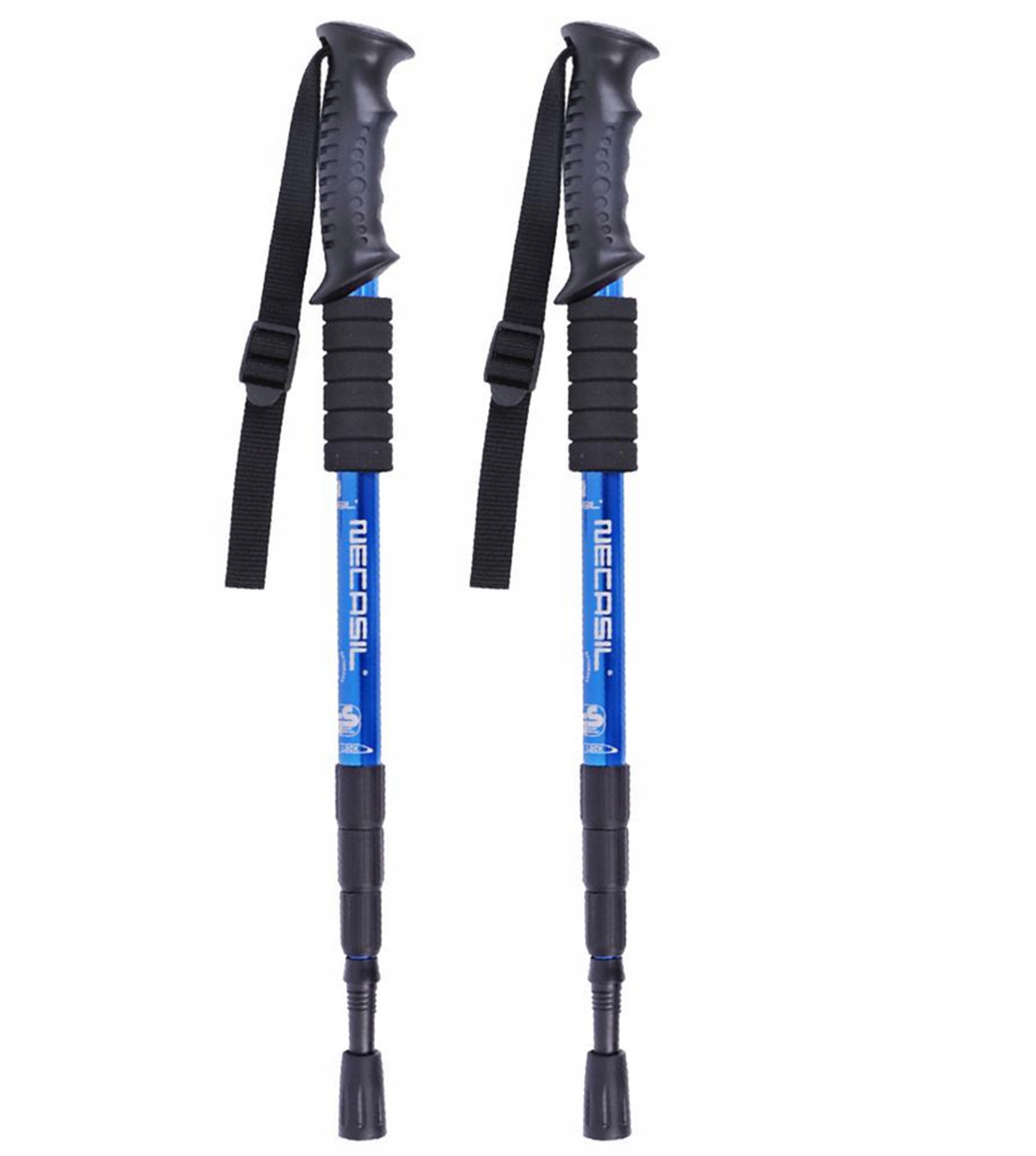 KIJKI DO CHODZENIA NORDIC WALKING KIJE TREKKINGOWE Z KOMPASEM + 3 NAKŁADKI Rączki gumowe