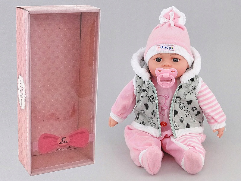 

Bobas Lalka 45cm MÓWI,ŚPIEWA+smoczek+lux opakowana