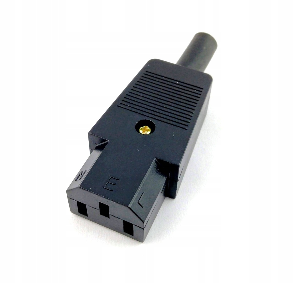 

Wtyk zasilający Ac Iec 3 pin (żeński) na kabel