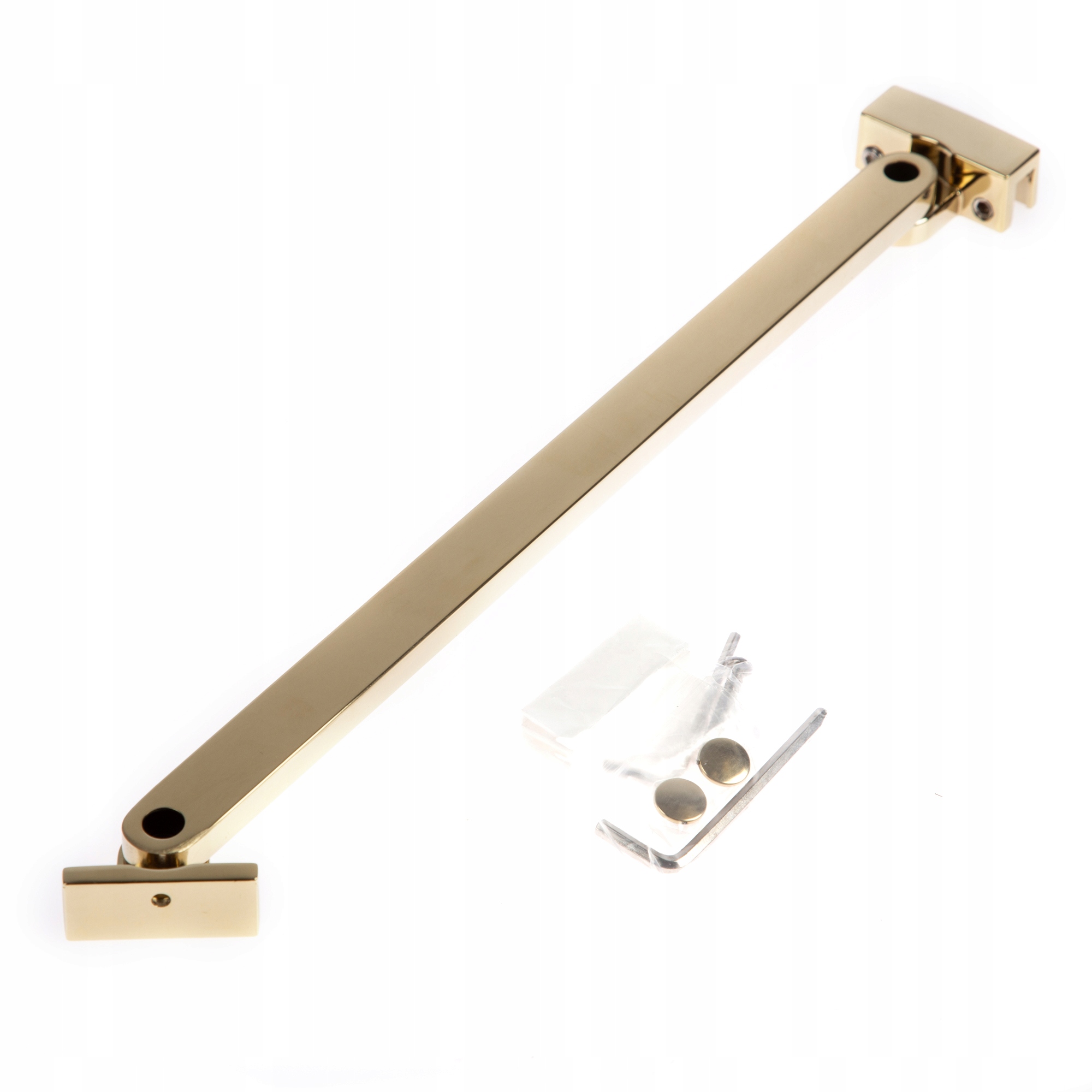 Zlatý nástenný držiak na sklo sprchovacieho kúta 365 mm 5-6 mm