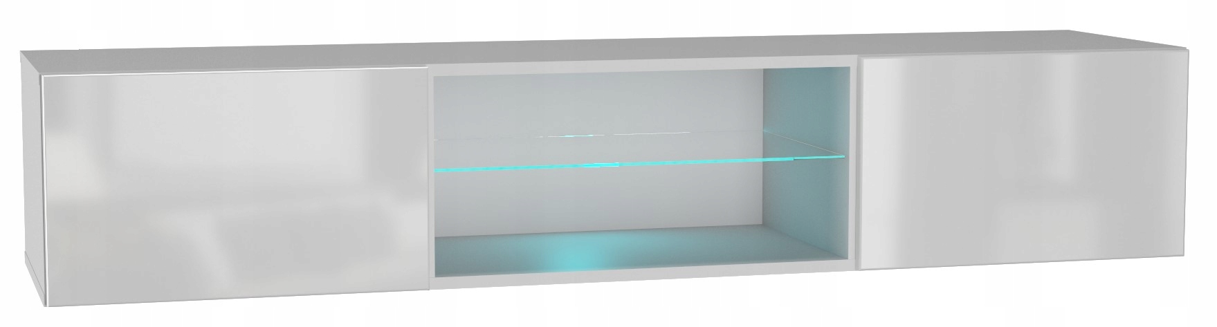 SZAFKA WISZĄCA RTV BIAŁY POŁYSK 160cm POINT TYPE-33 BlancMeble