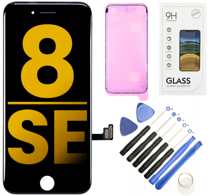 ORYGINALNY WYŚWIETLACZ LCD DO APPLE IPHONE 8/SE2/SE3 CZARNY OEM | GRATISY