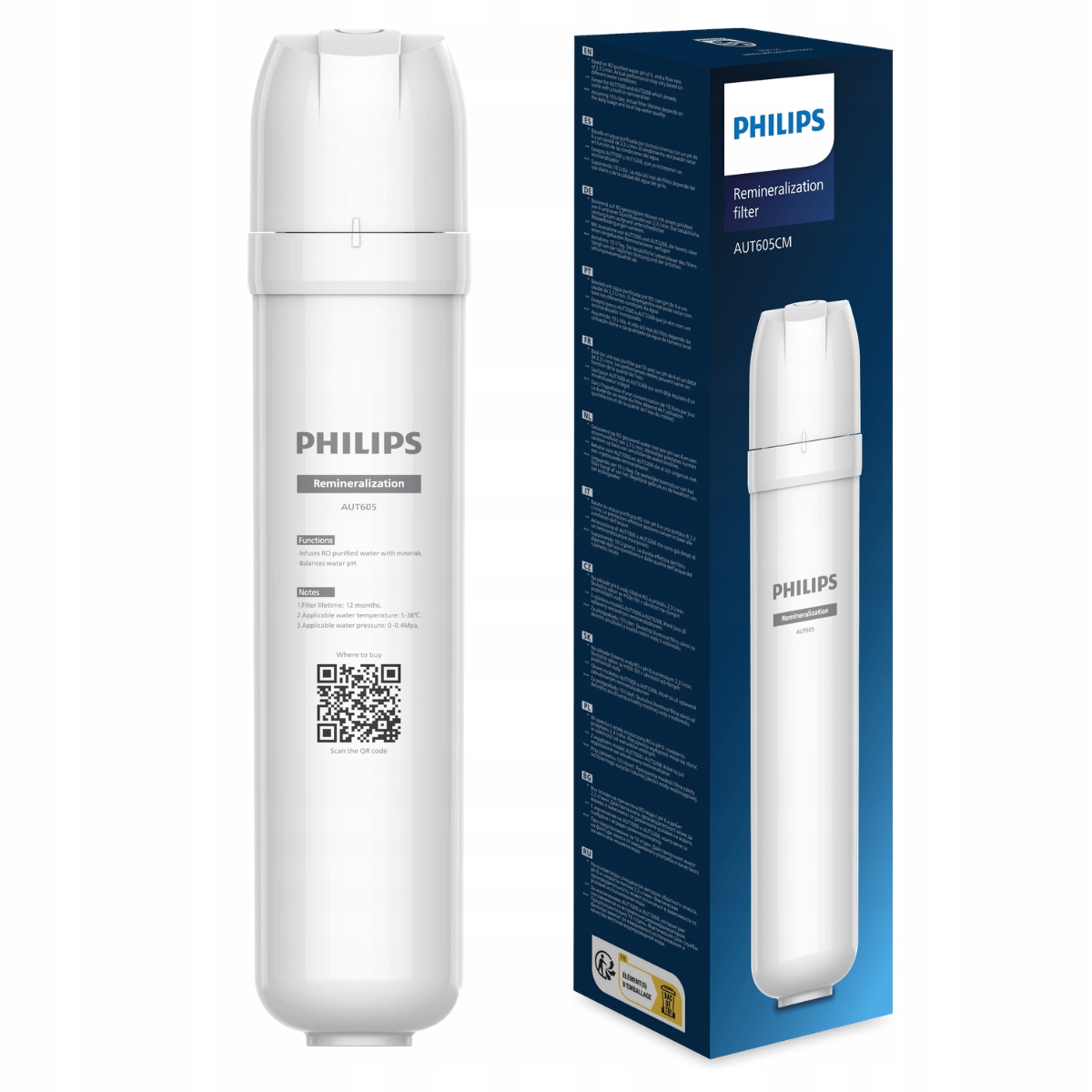 Mineralizator do wody Philips AUT605CM mineralizator z głowicą do filtra Ro