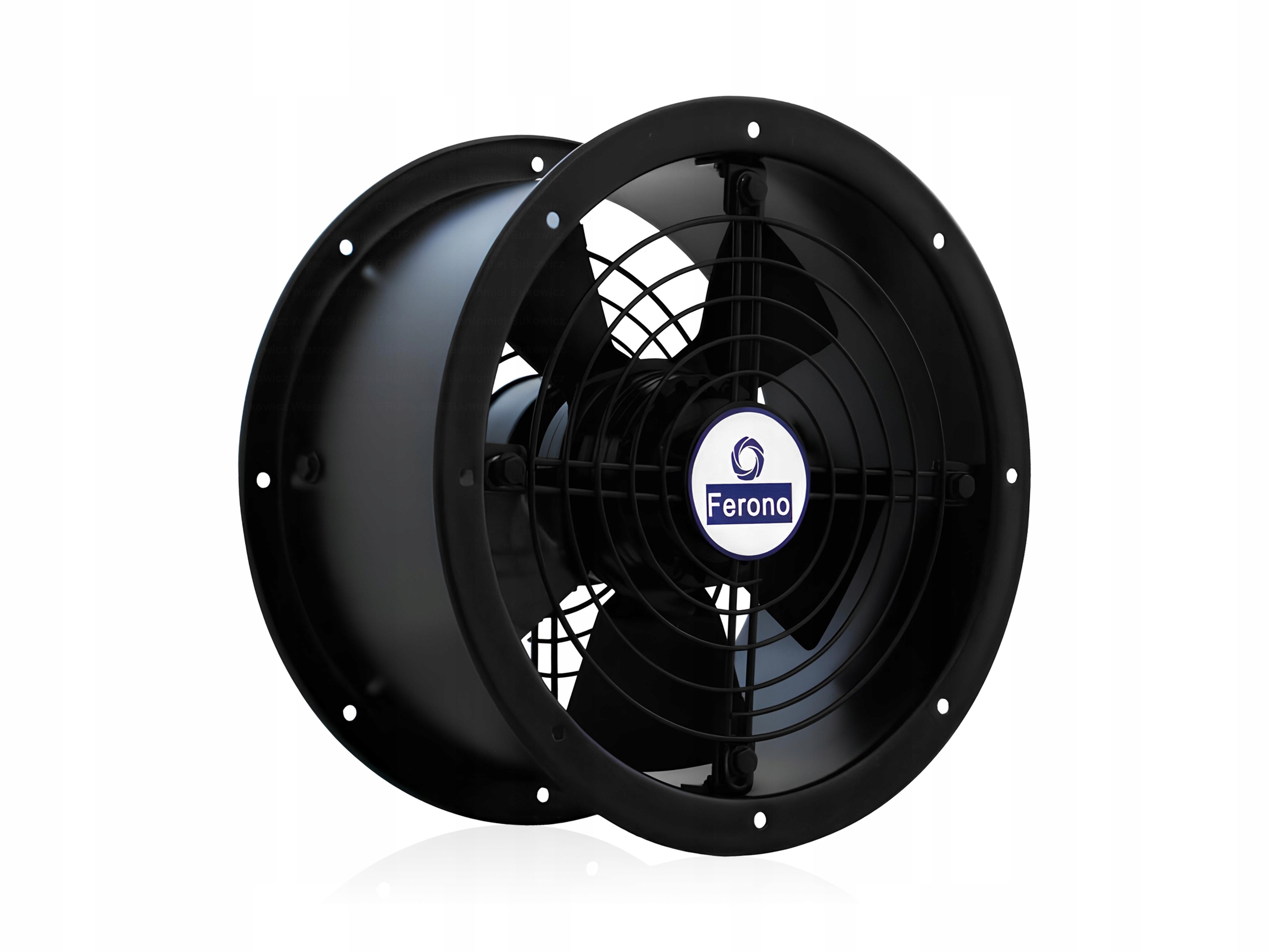 Ventilátor 2100 m³/h, ventilační, 80 °C, Voděodolný, sací tlakový 250 mm