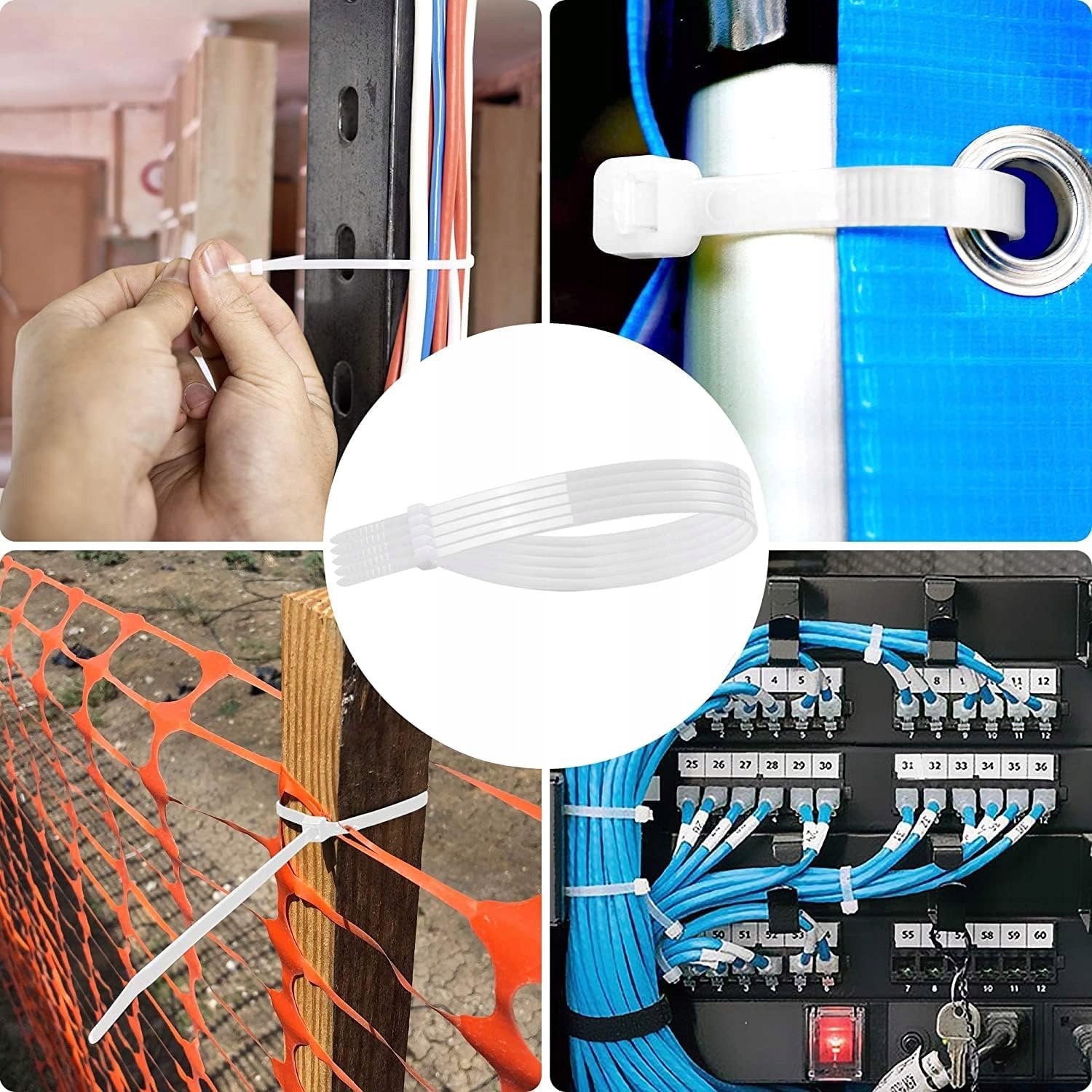 OPASKI TRYTKI ZACISKOWE KABLOWE BIAŁE 3,6X200 Szerokość 3.6 mm
