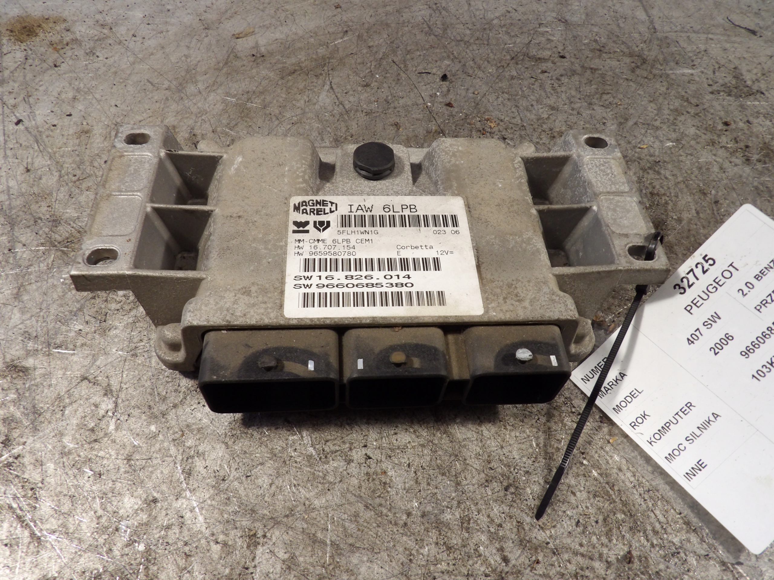 Peugeot 407 SW computer, control unit 9660685380 9659580780