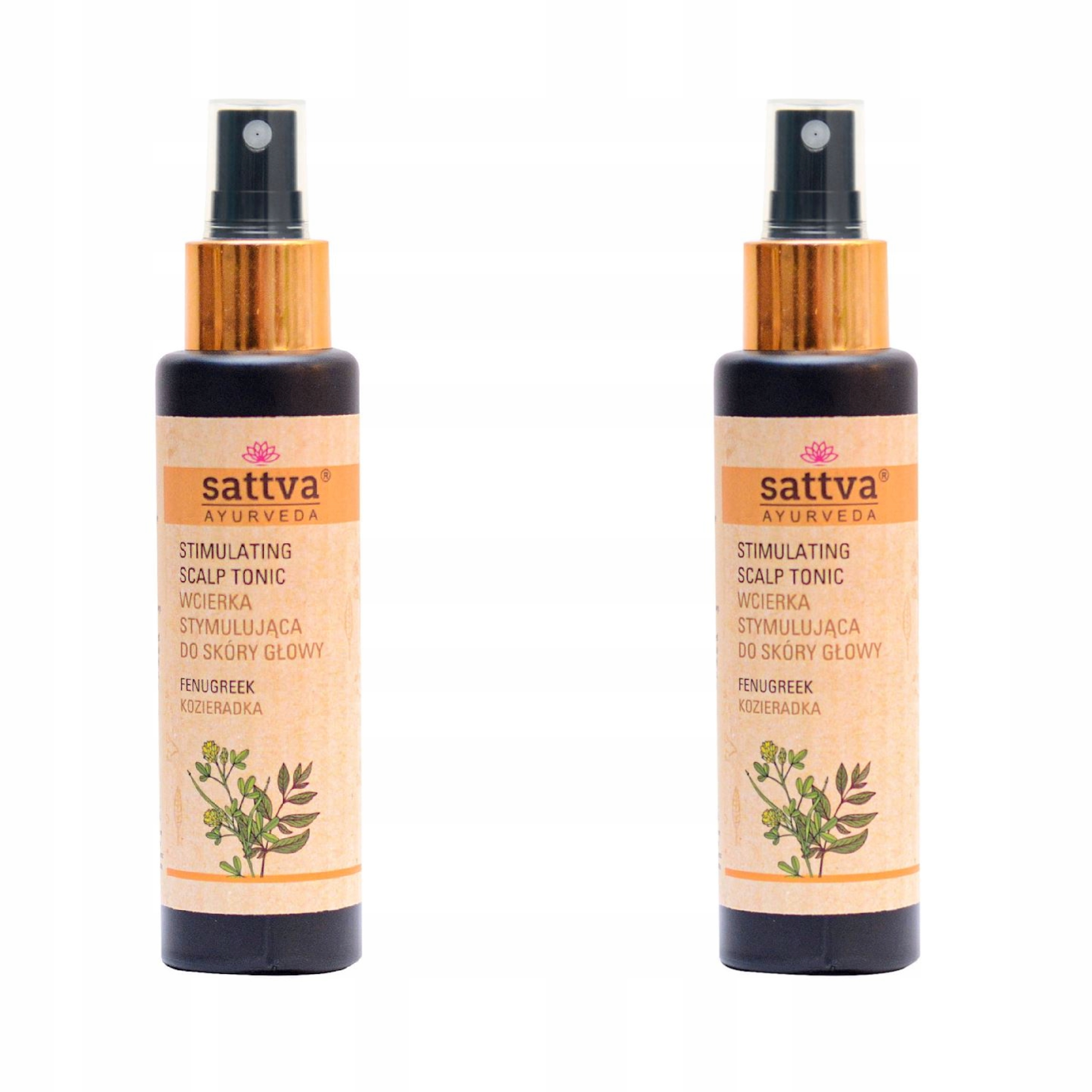 2x Wcierka Do Skóry Głowy Stymulująca Wzrost Kozieradka 100 ml Sattva