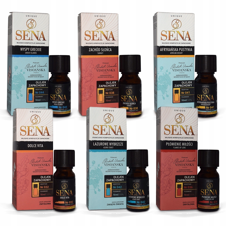 

Zestaw olejków zapachowych MIX 6sztuk Aromaterapia