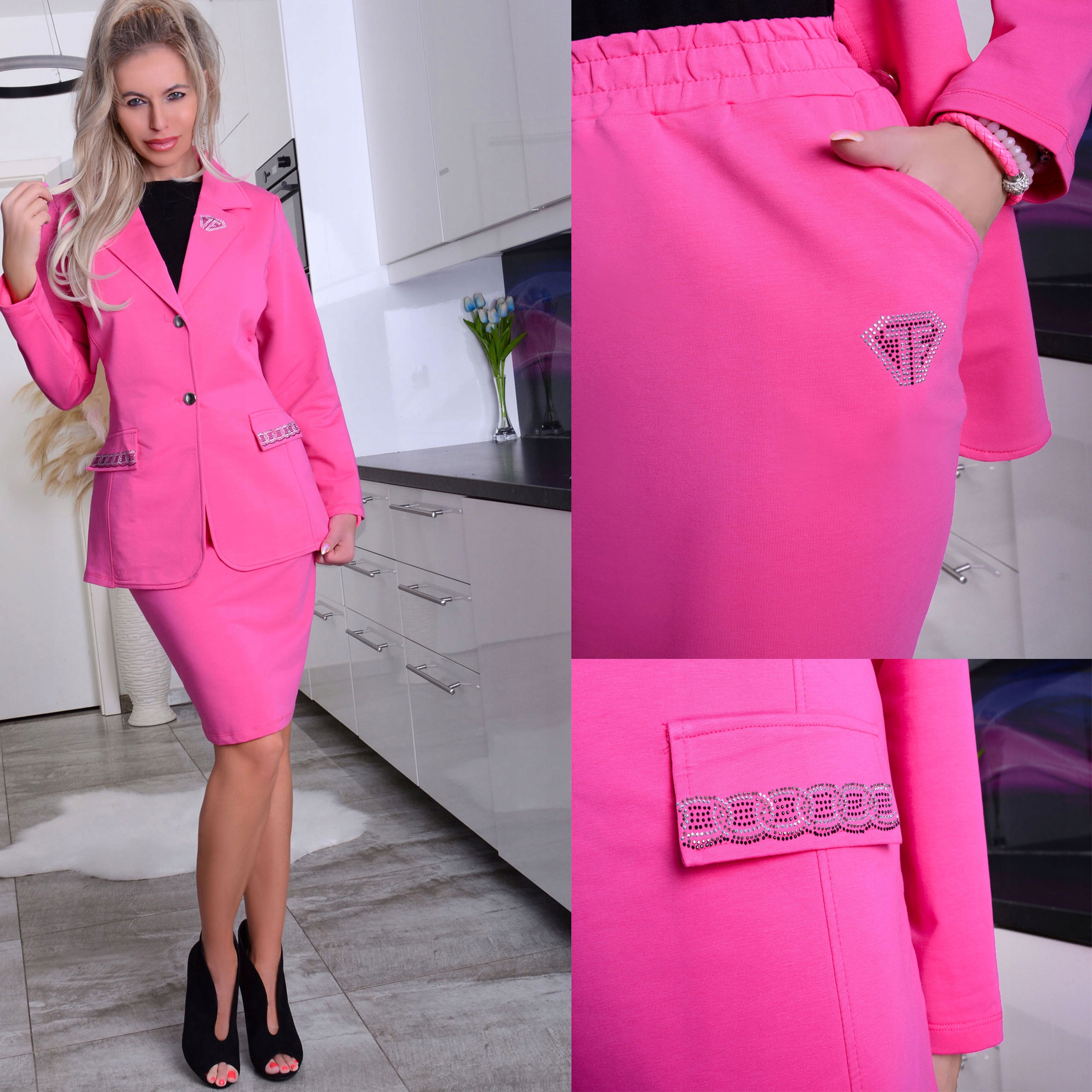 

Modny Komplet Elegancja Duże Rozm Cud Dżeciki 701