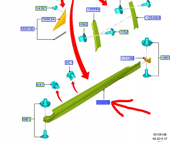 LISTWA PROGOWA PRAWA FORD FOCUS 2011-2018 SEDAN/KOMBI