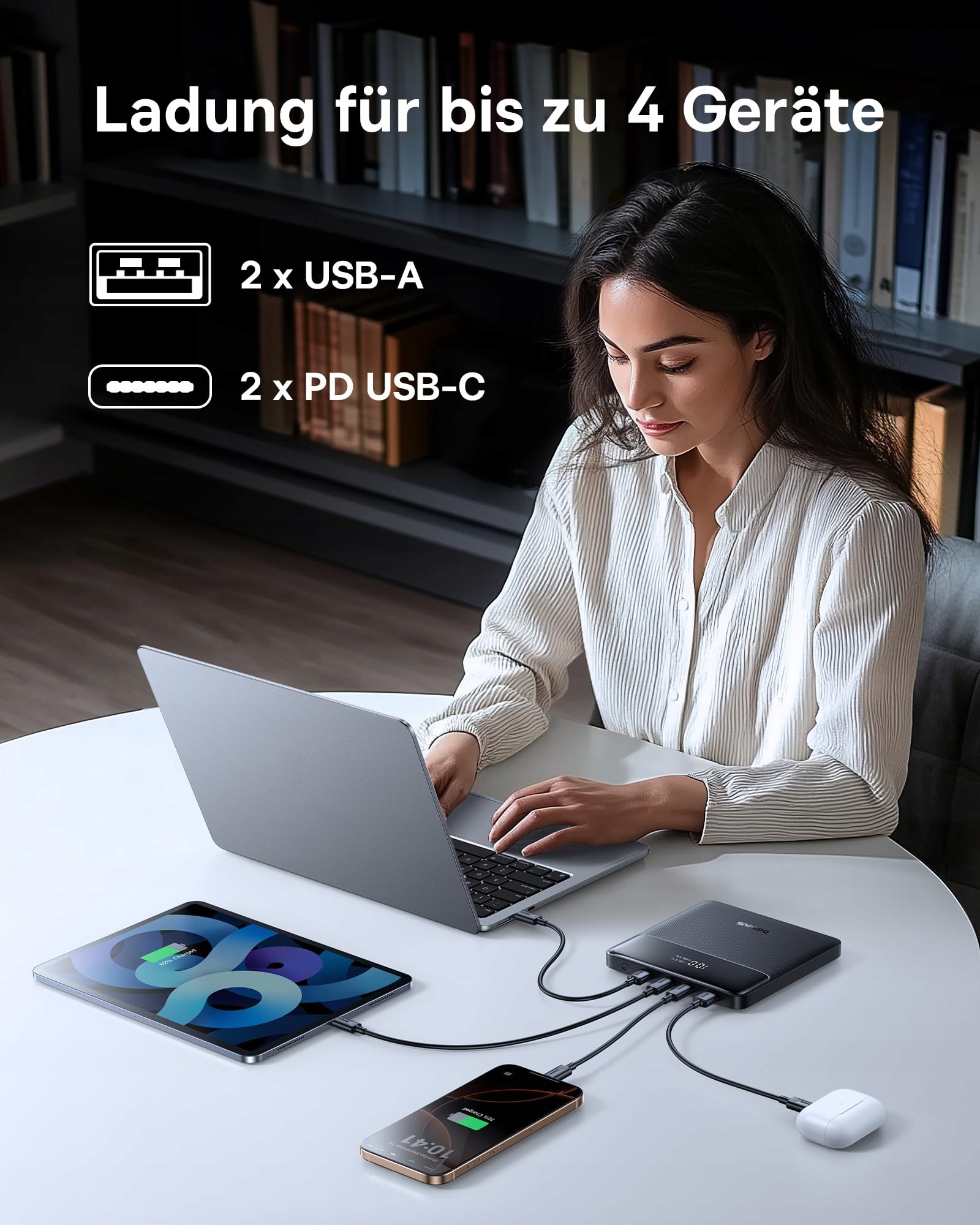 BASEUS Powerbank 20000mAh 100W PD Szybkie Ładowanie Do Laptopów iPhone — miniatura 7