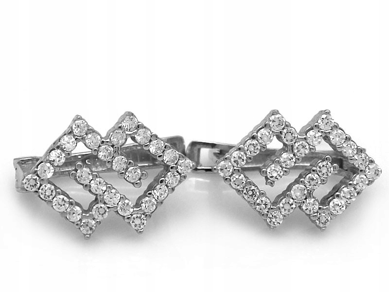 Stříbrné náušnice 925 s značkovými zirkony od klenotníka