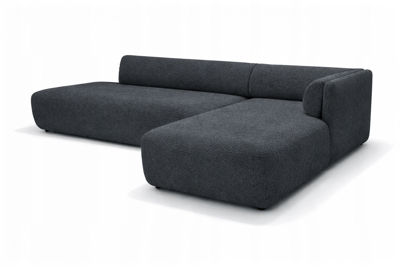 Grafitový Rohová Sedací Souprava S Funkcí Spaní Cloud Pravý Rohová Sedačka Rozkládací Boucle