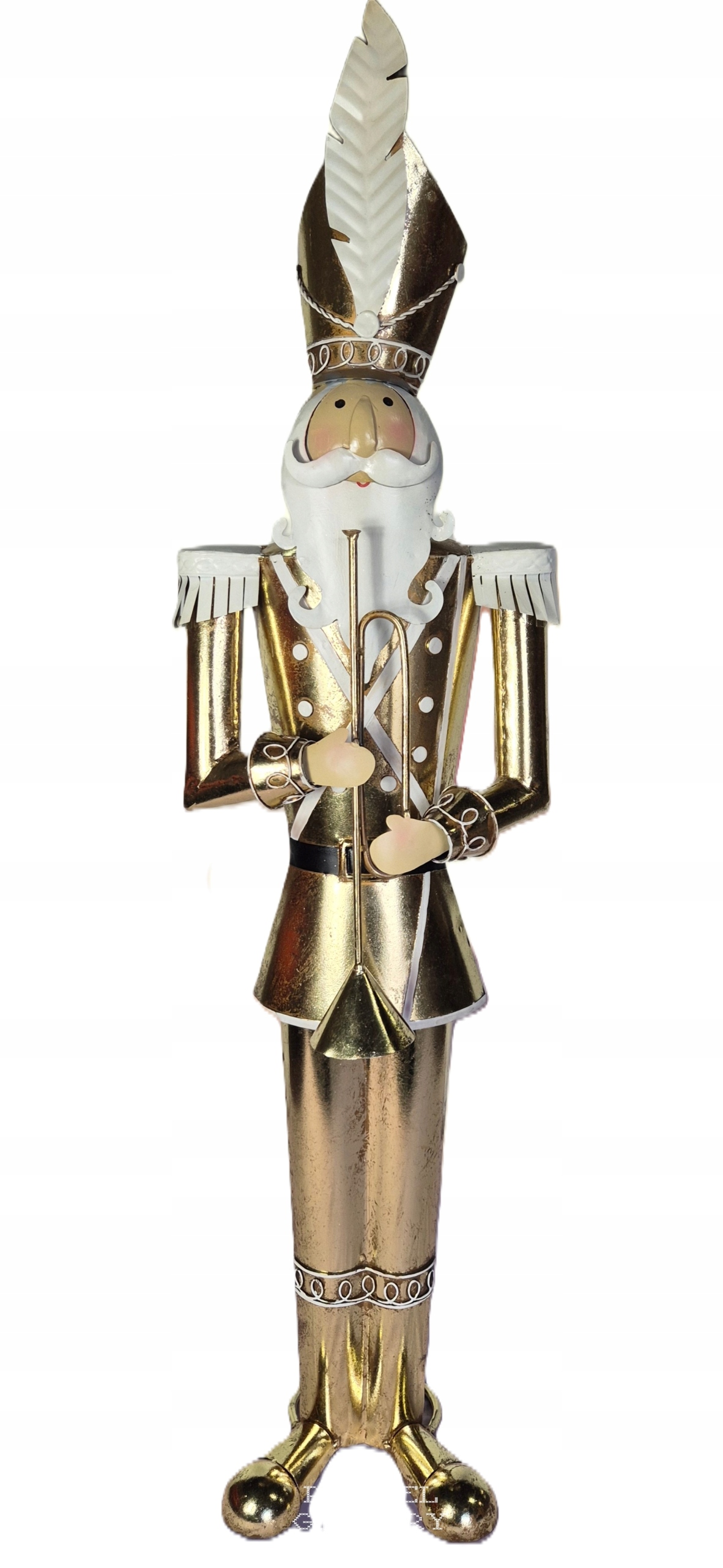 Dekoratívna Figúrka luskáčik Kov Zlatá Vianočná