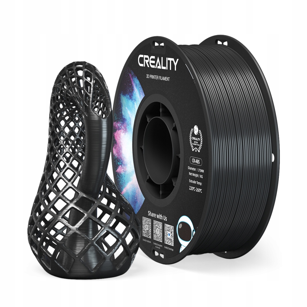 FILAMENT CREALITY CR-ABS CZARNY BLACK 1KG 1,75mm Kod producenta 3301020034
