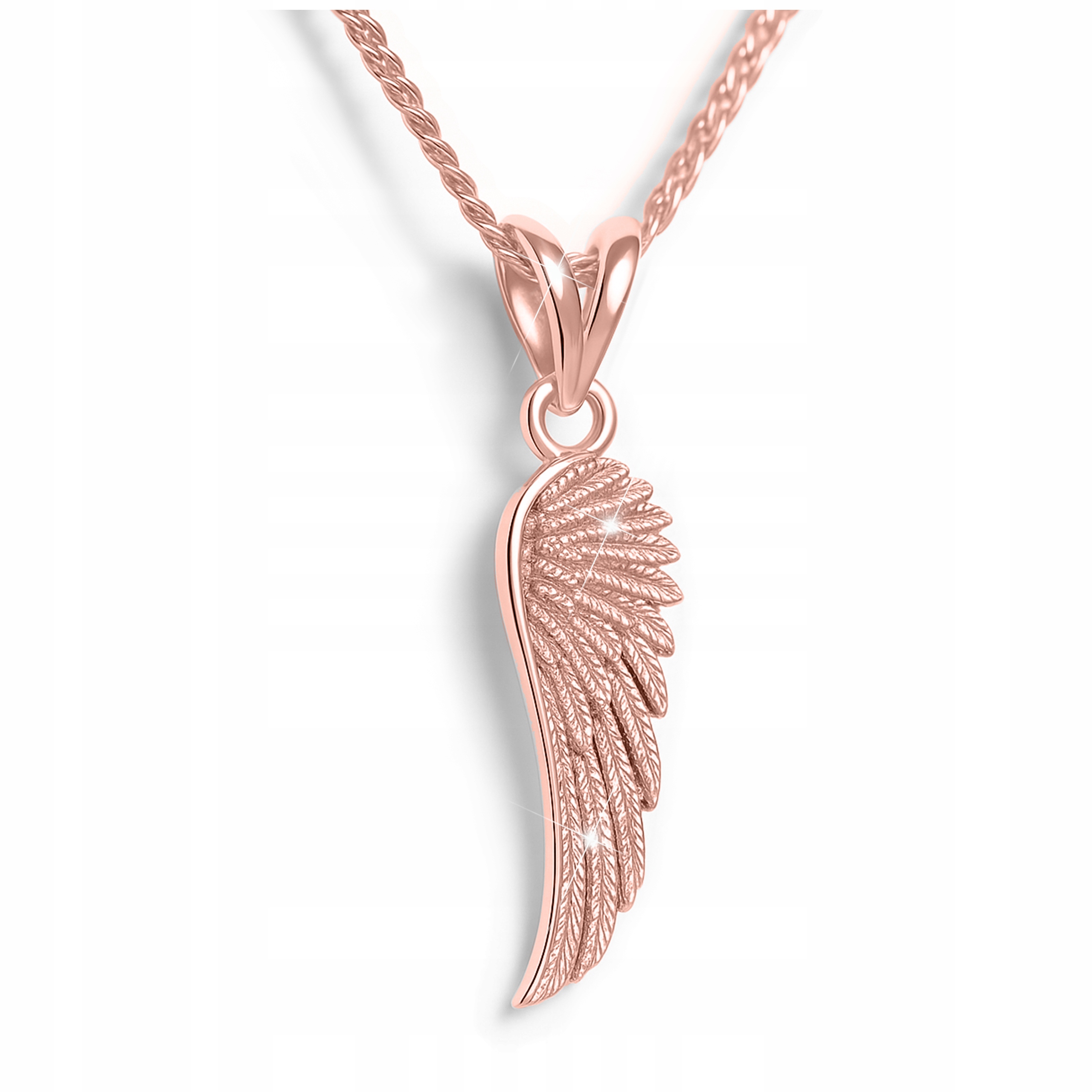 Pozlacený náhrdelník s andělským křídlem Andělské křídlo Stříbro 925