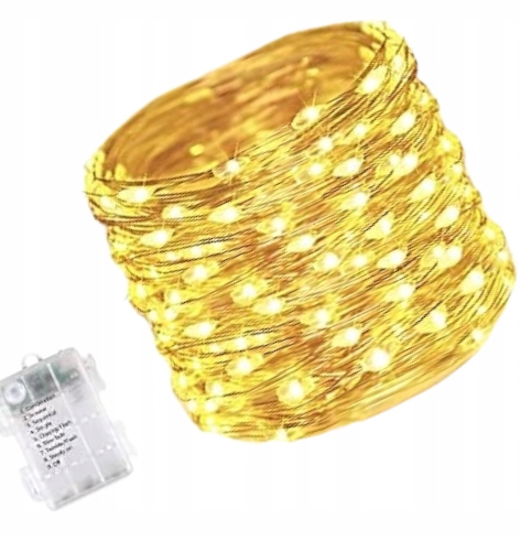 

Lampki Świąteczne Micro Led Biały Ciepły 100 Led