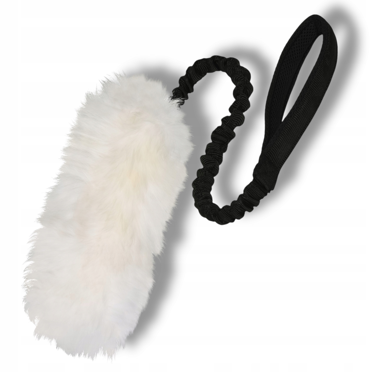 Levně Přírodní přetahovadlo s kožešinou a tlumičem, ideální pro hru a výcvik psa