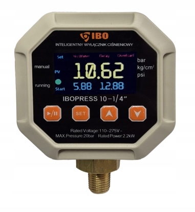 Elektroniczny Wyłącznik Ciśnieniowy Ibopress 10 1/4" Do Pompy Hydroforu