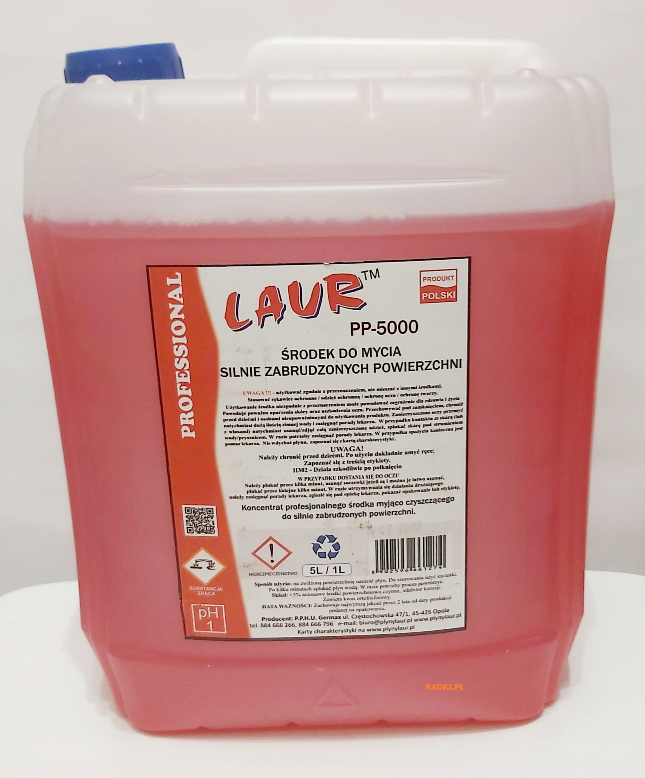 

Silny płyn do gruntownego czyszczenia Laur 5L