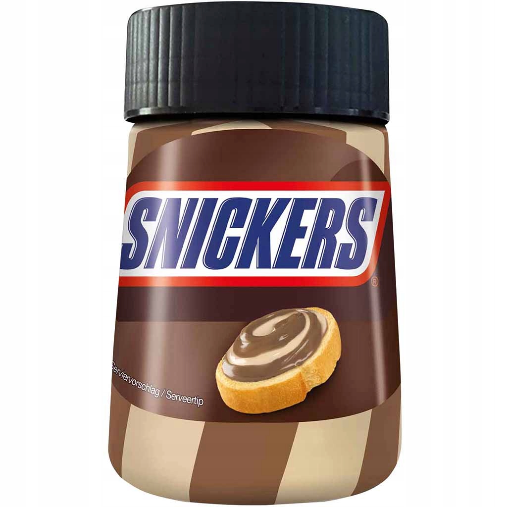 Levně Krém na mazání Snickers 350 g čokoládově ořechový x8ks