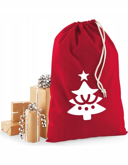 worek Mikołaja czerwony DUŻY XL 49x75 na prezenty