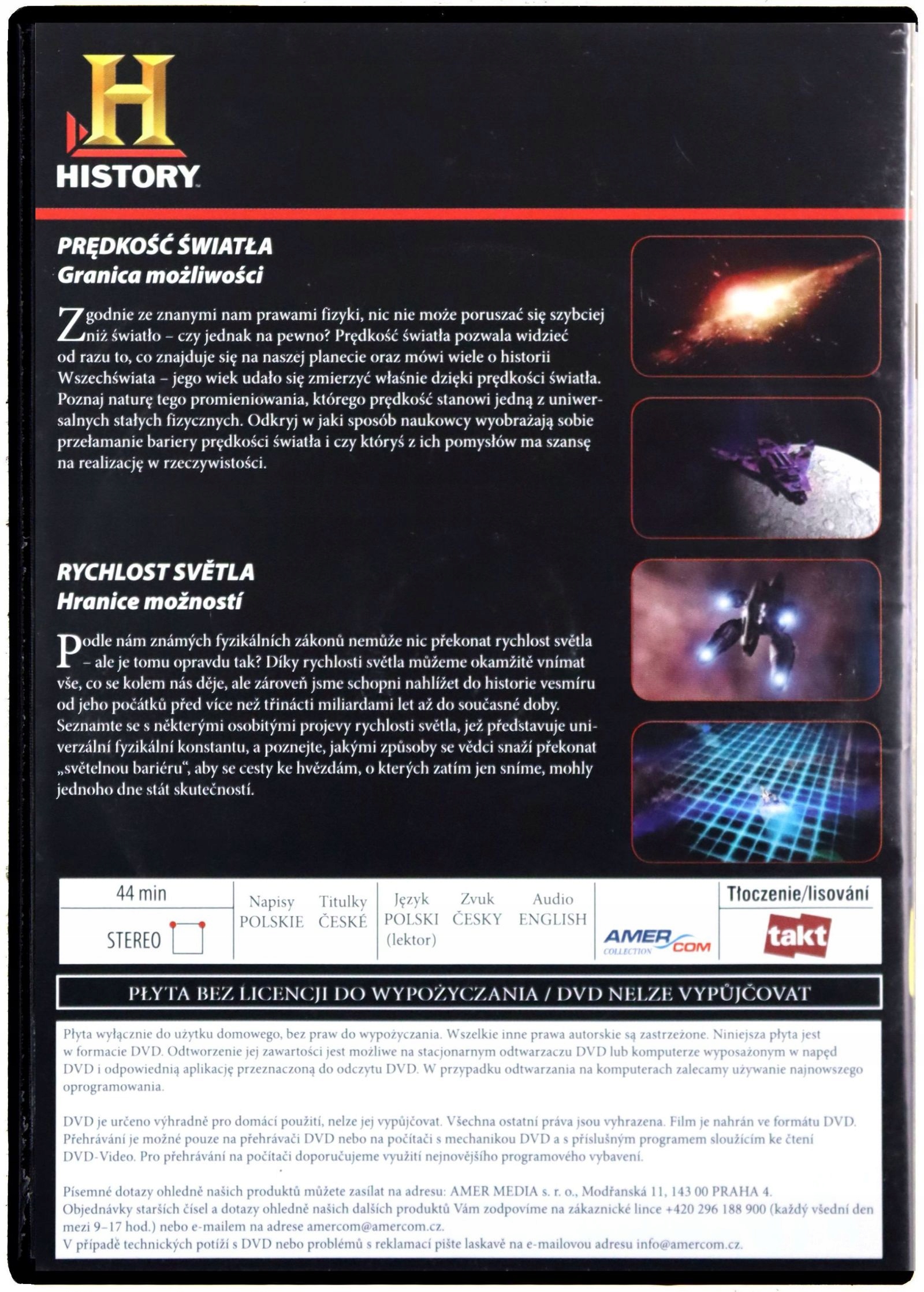 KOSMOS - TAJEMNICE WSZECHŚWIATA 21: PRĘDKOŚĆ ŚWIATŁA (DVD) Stan opakowania oryginalne