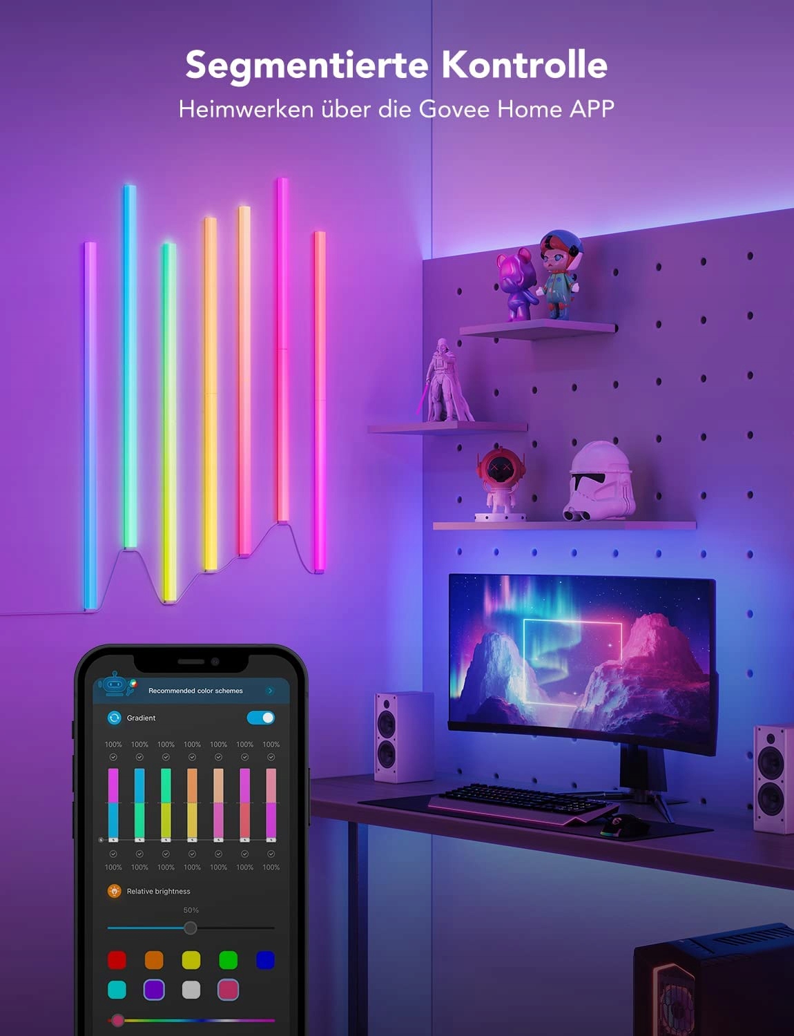 Govee Muzyczna lampa ścienna 14 Elementów C855 EAN (GTIN) 0465437621