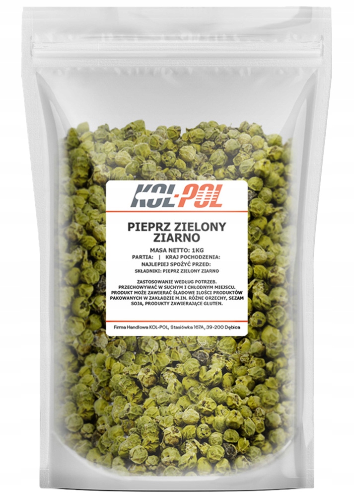 Zelený pepř zrno 1 kg Aromatický zrnitý Kol-Pol