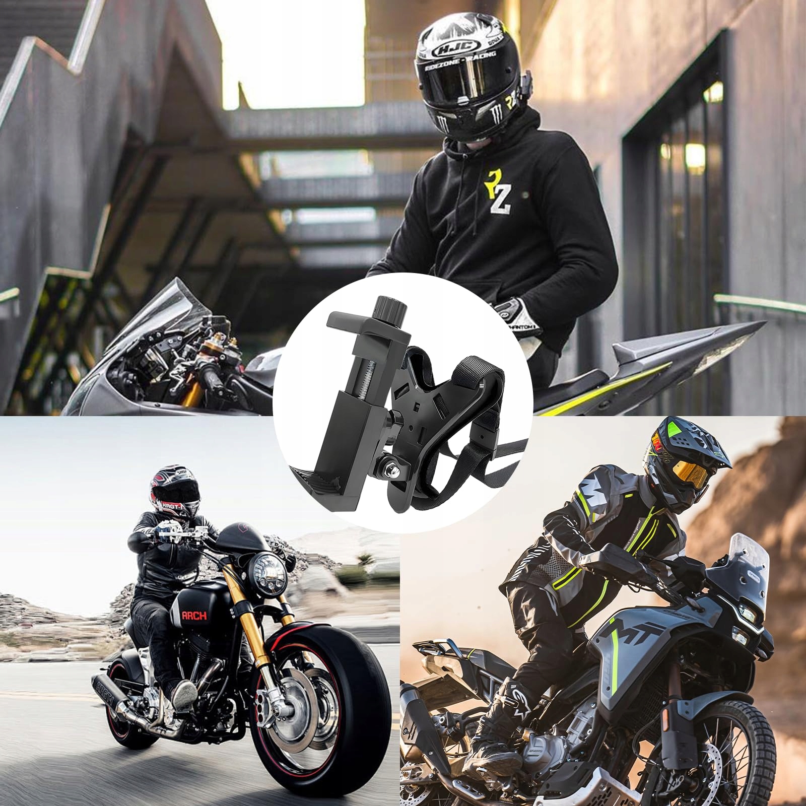 Uchwyt Na Kask Motocyklowy Chin Mount Do GoPro Osmo Action Cam DGMI — miniatura 7