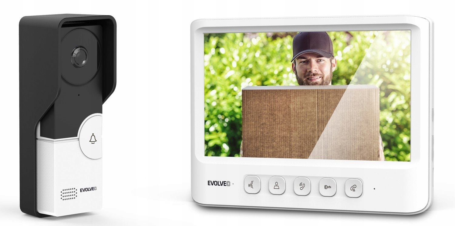 Evolveo DoorPhone IK06, set video dverného telefónu s pamäťou a farebným…
