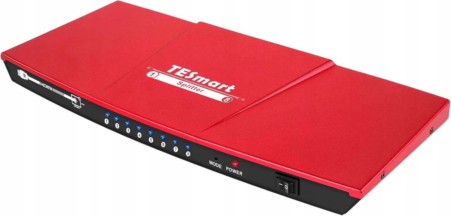 Przełącznik KVM switch 4K Ultra HD 1x8 HDMI HDCP 1.3