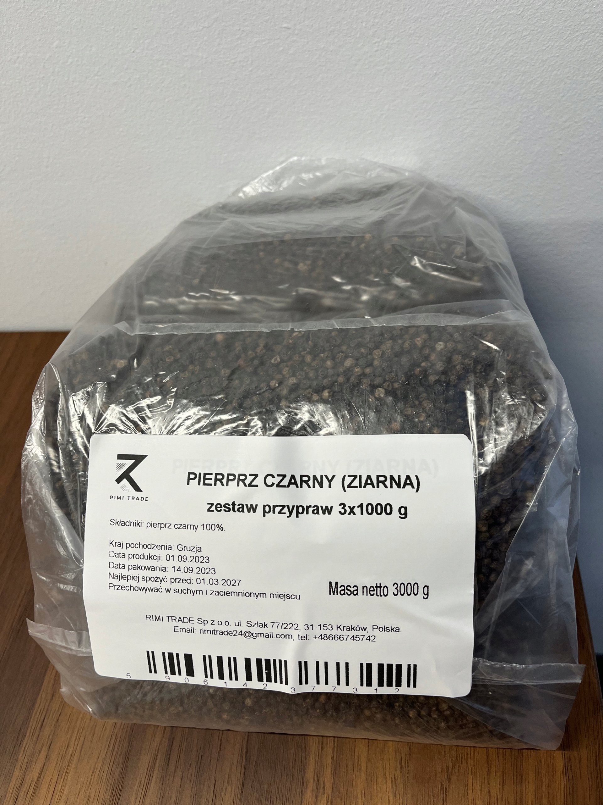 Sada Pepř černý (zrna) 3 ks
