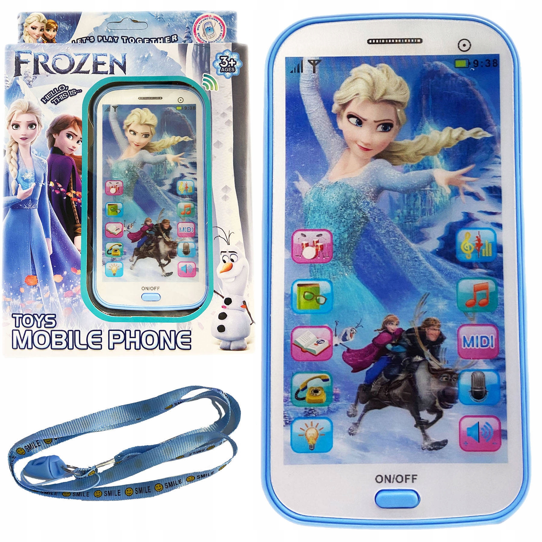 

Kraina Lodu Telefon Dotykowy 3D Smartfon Świeci