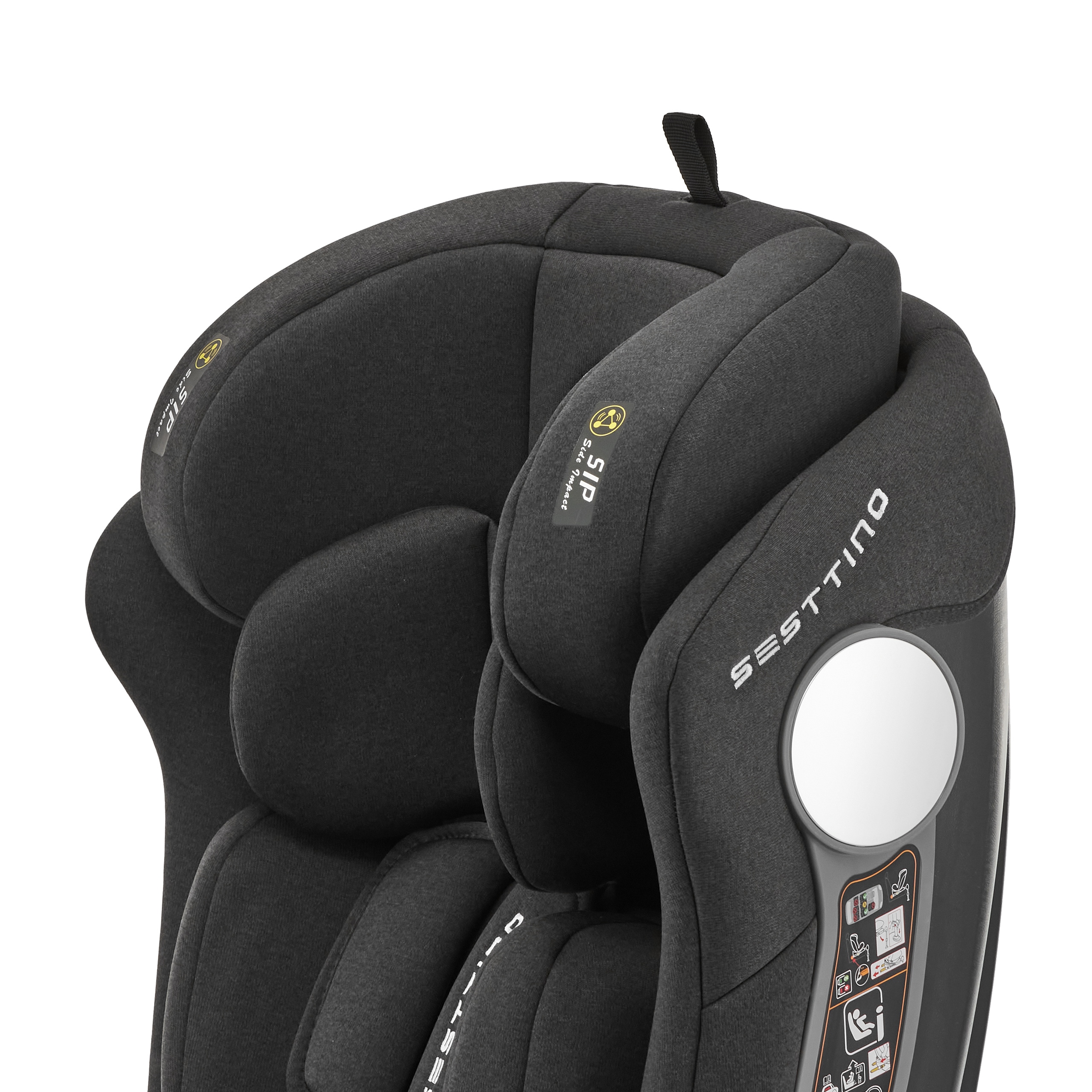 Fotelik Samochodowy Sesttino Hexagon PRO i-Size 40-150 cm 0-36 kg Obrotowy Informacje dodatkowe i-Size Obracane siedzisko Regulacja pozycji dziecka Regulacja siedziska Regulacja zagłówka Zdejmowana tapicerka