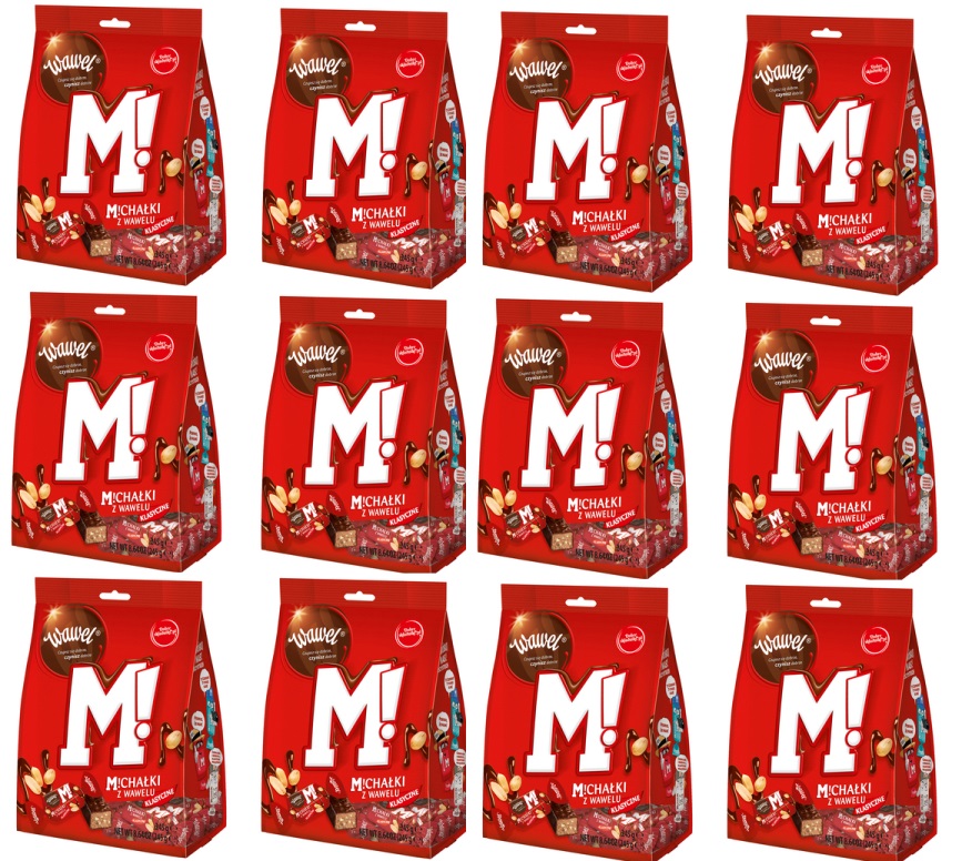 Levně 12 x 245 g Wawel Michałki z Wawelu Klasické Bonbóny Karton