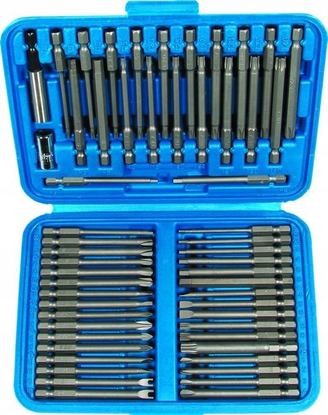 Биты - длинные, смешанные, 75 мм, 55 шт.