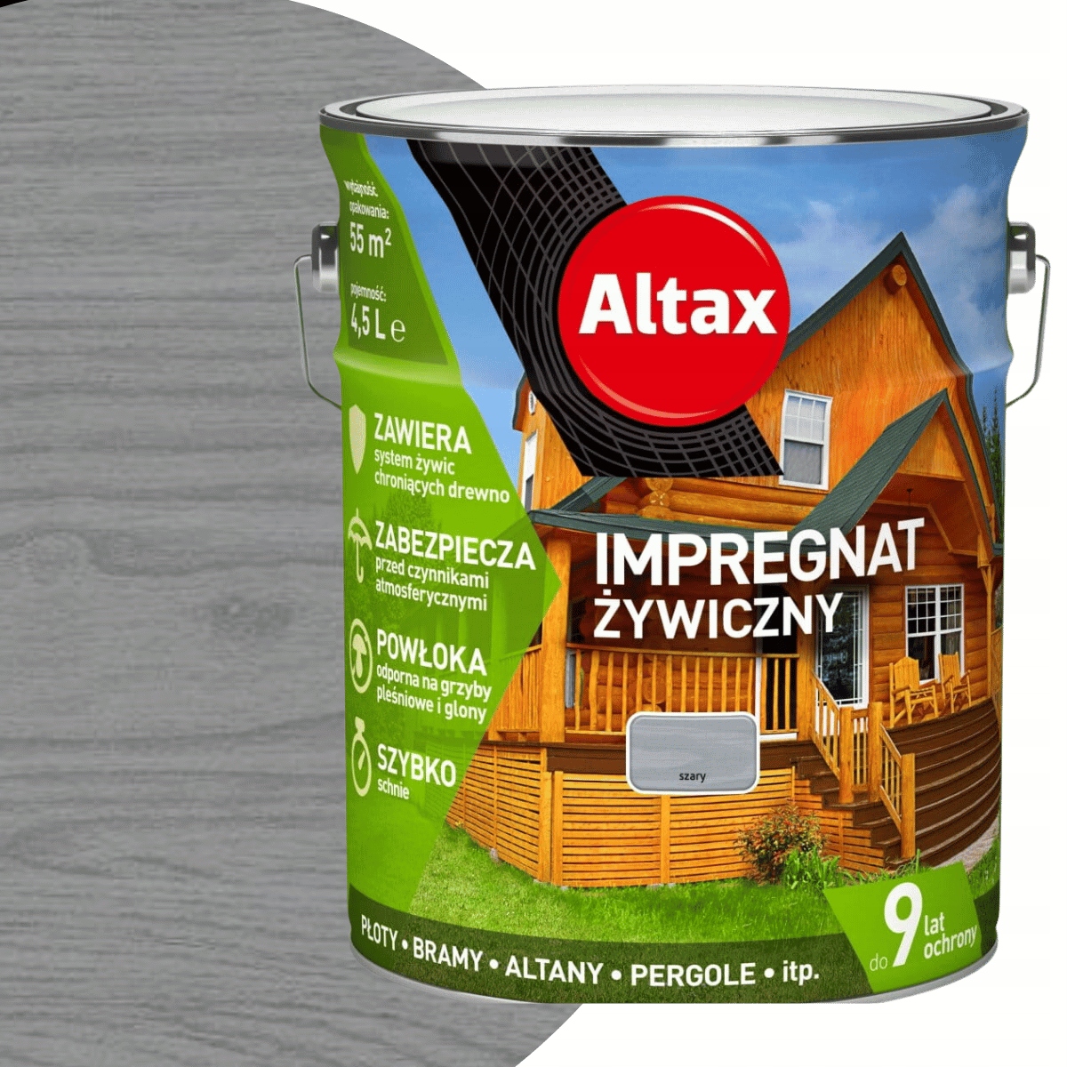 Altax Impregnat Żywiczny 4,5L Szary