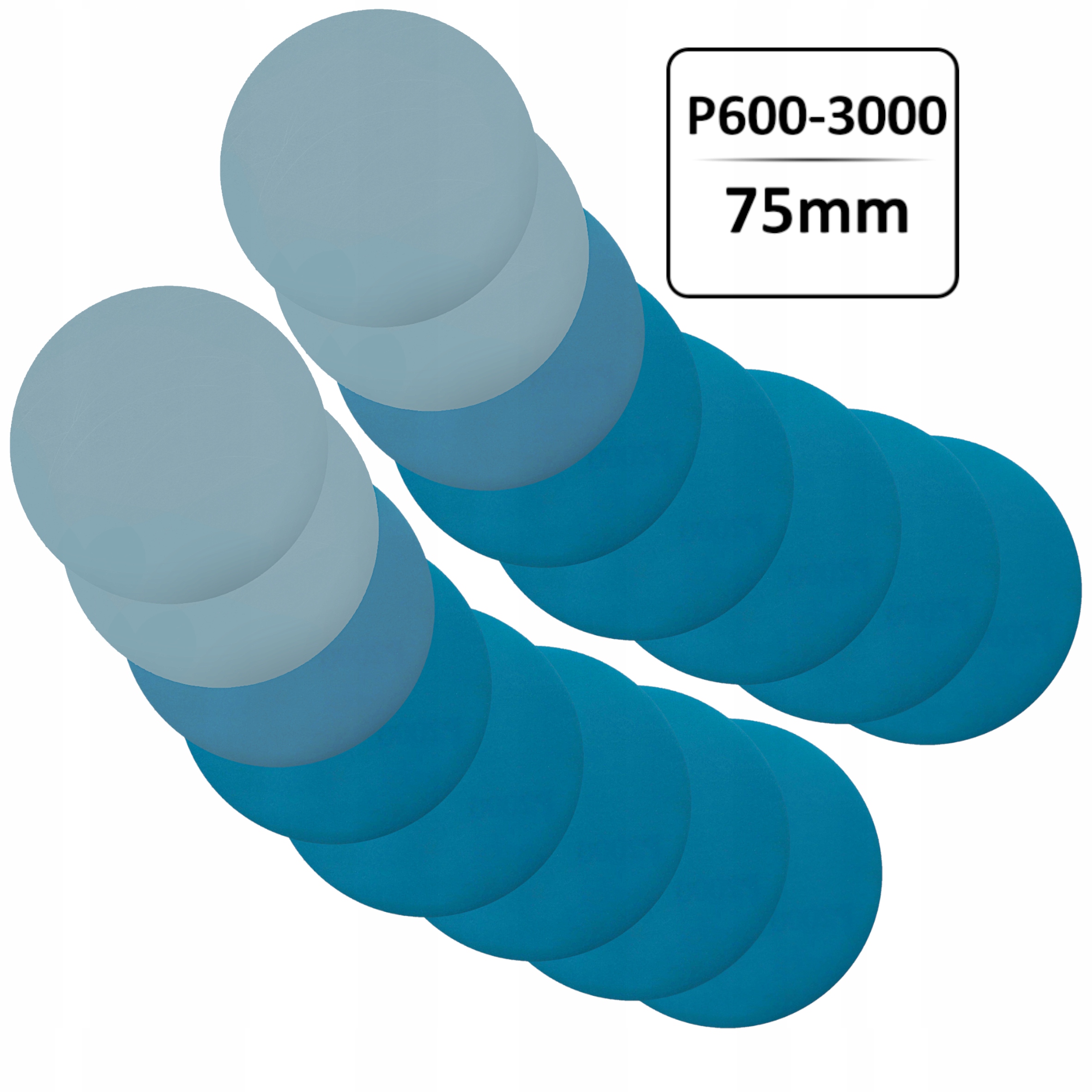 Zestaw Krążek Ścierny Na Rzep Krążek Wodny Deerfos 16 szt P600 P3000