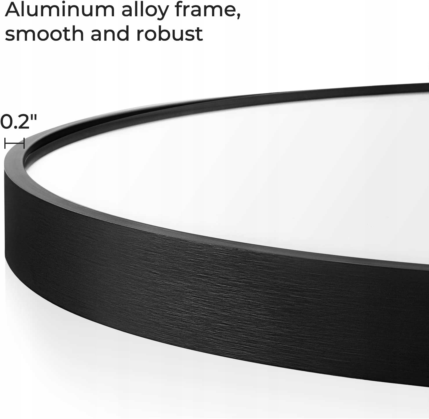 Lustro Songmics ścienne koło rama metal 600 x 600 mm EAN (GTIN) 194343005843