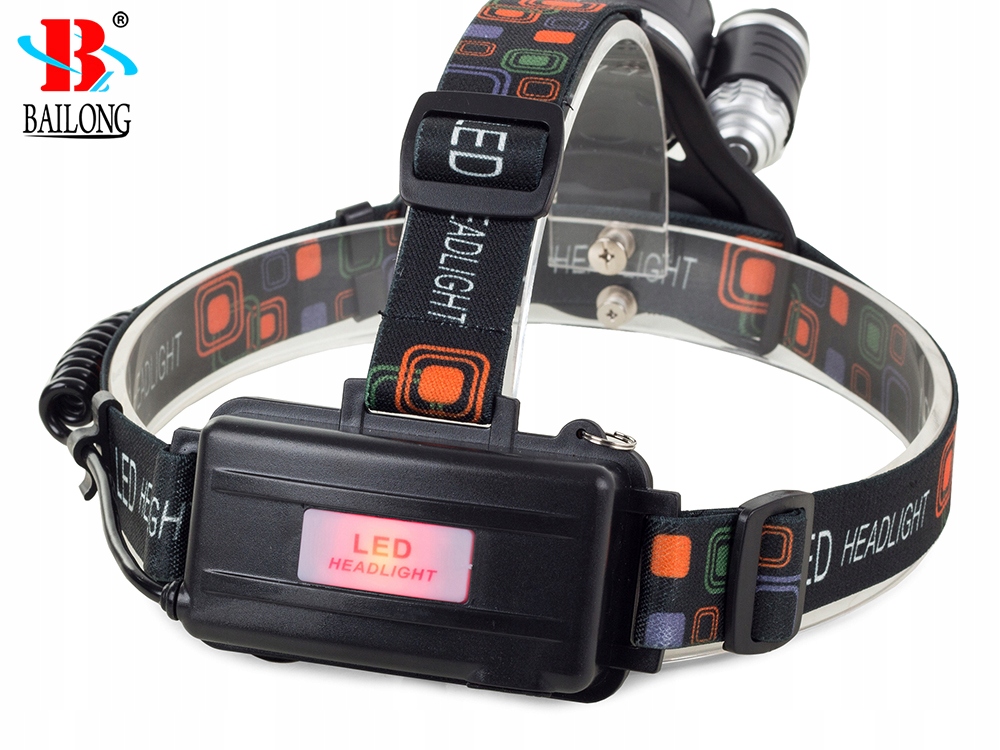 LATARKA CZOŁOWA BAILONG LED CREE XM-L T6 2 x XP-E CZOŁÓWKA NA GŁOWĘ MOCNA Źródło światła LED