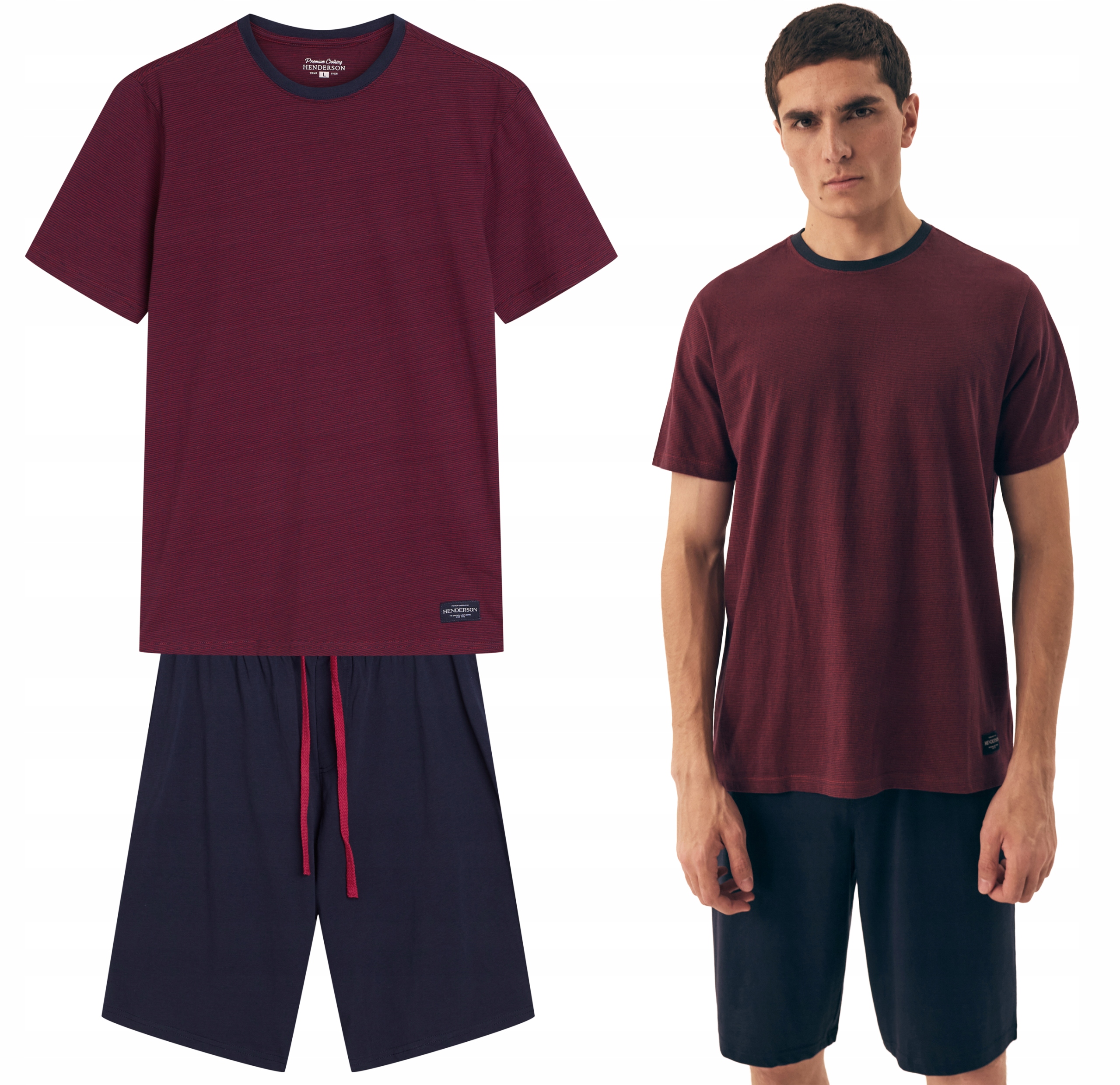 Pánské Pyžamo Henderson Dive letní krátký komplet 100% Bavlna XXL