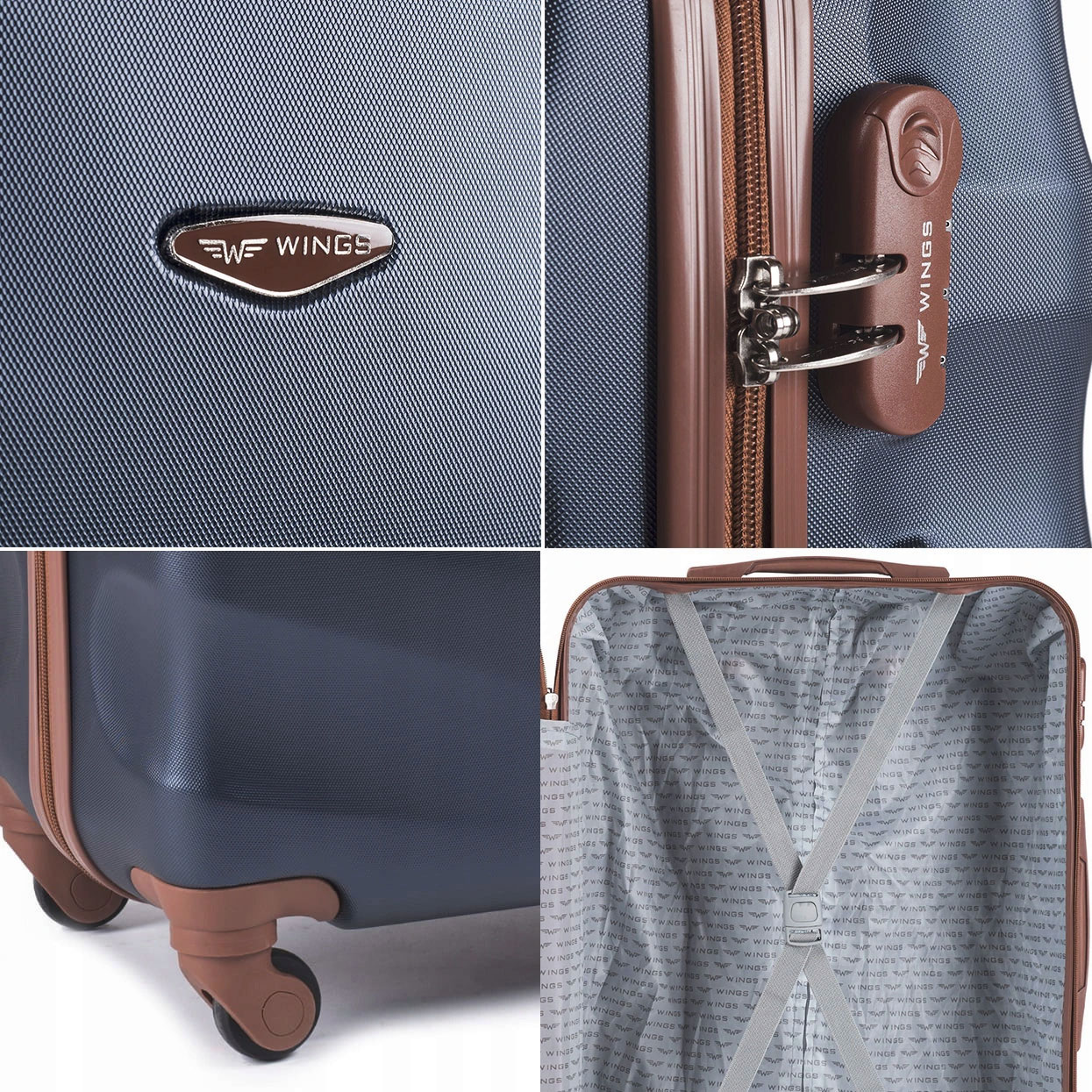 DUŻA WALIZKA L POJEMNA RODZINNA ALBATROSS ECRU Wysokość 75 cm