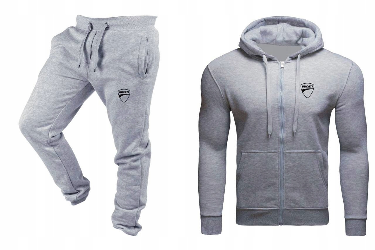Tepláková Souprava Teplákovka Ducati Pánská Rozepínací Šedá M