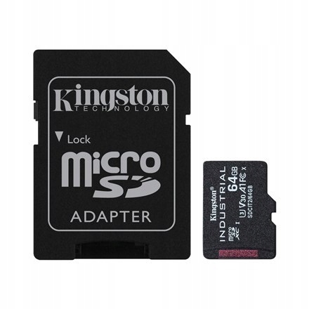 Kingston Uhs-i 64 Gb microSDHC/SDXC Industrial Card Flash memory cl