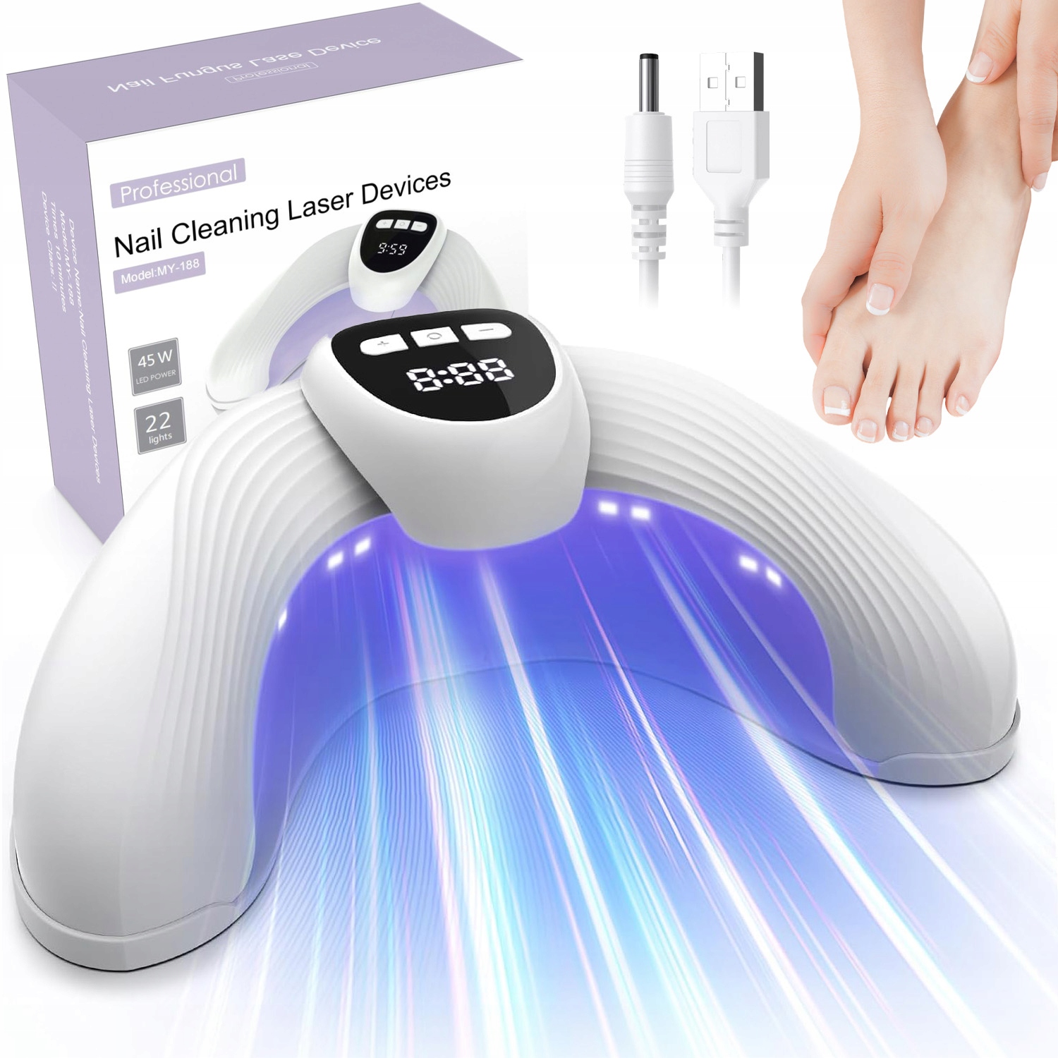 Laserové Zařízení Na Nehty 45W Led Léčba Mykózy Bezbolestné Usb