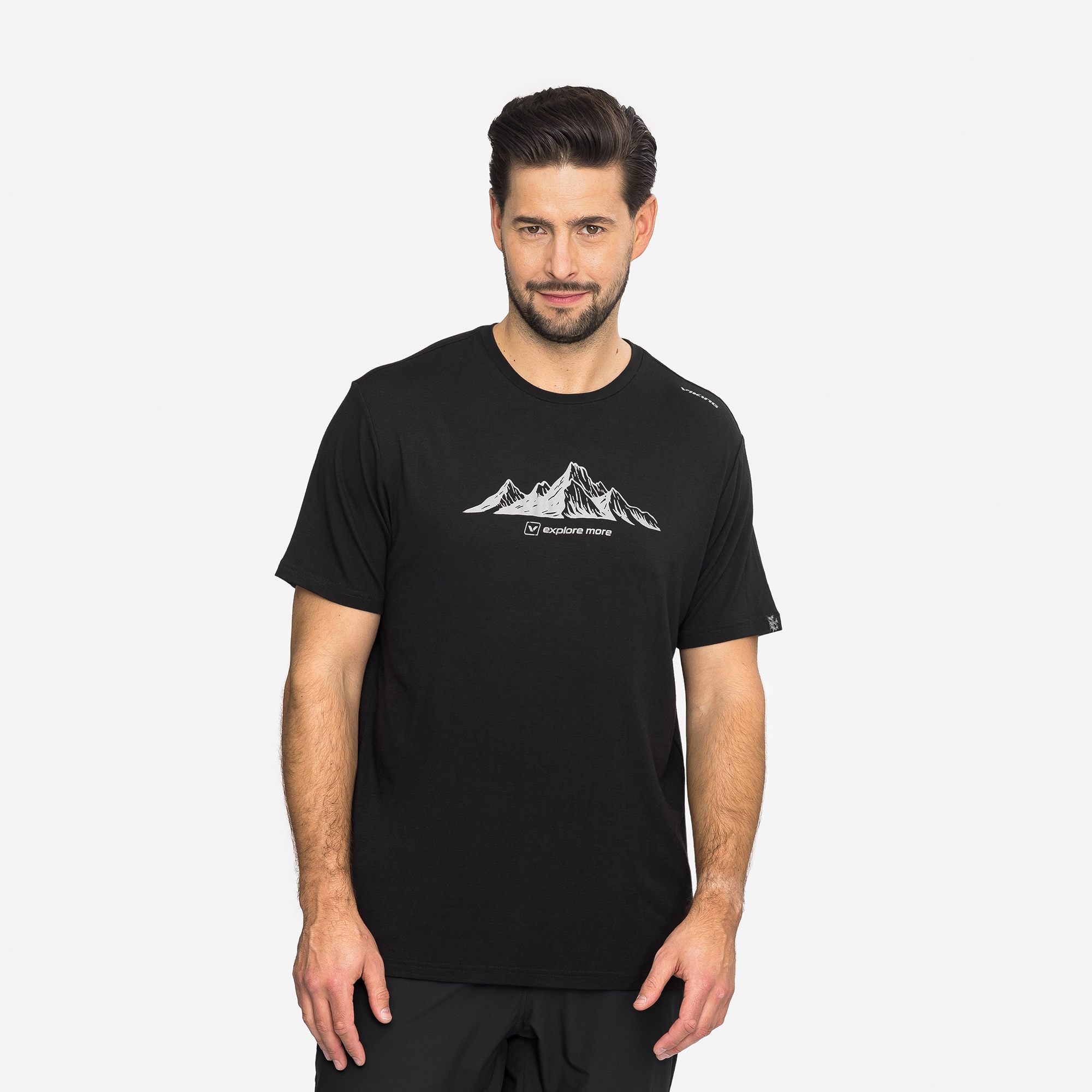 Koszulka męska T-shirt Viking Lenta Bamboo Light Man czarna rozmiar L